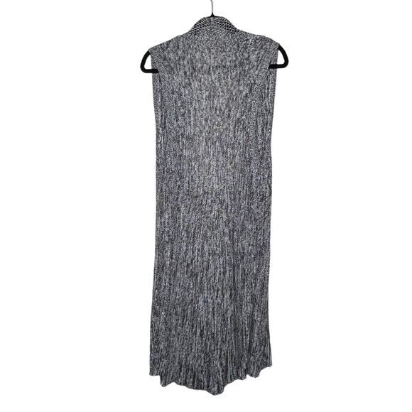 Chicos Women Marled Gray Sleeveless Cardigan Sweater Open Long Duster Size 3 XL - Picture 4 of 6